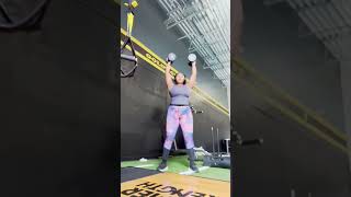 THRUSTERS they’re kinda the worst 😬…am I wrong #thrusters #workout #crossfit #weightlifting