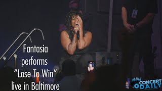 Fantasia gives a testimony during 'Lose To Win' performance live in Baltimore