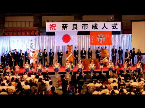 奈良市成人式2015.1.12　kids cheer peaches!恋するフォーチュンクッキー