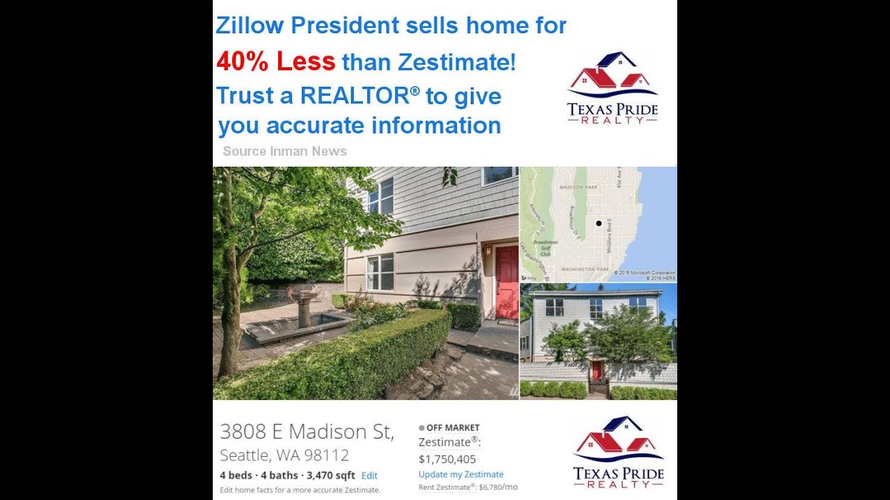 Zillow CEO Sells His Home 40 Below Zestament ! YouTube