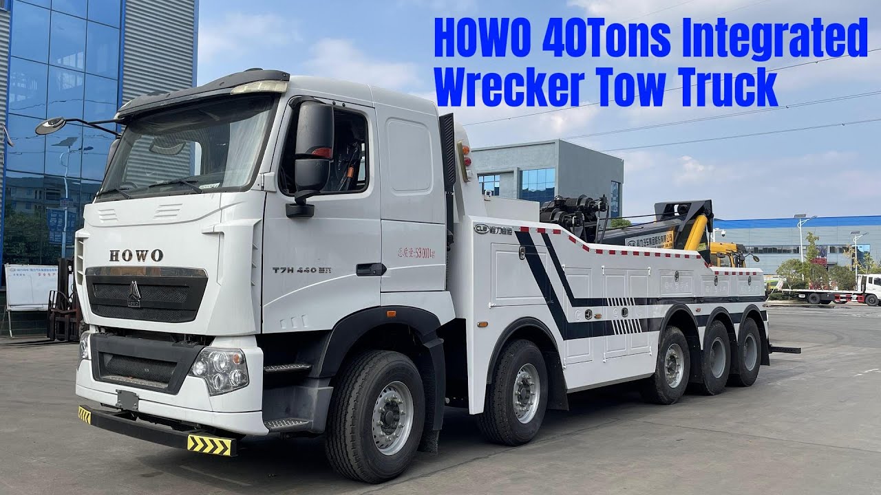 HOWO 5 axles Heavy Duty 40Tons Integrated Wrecker Truck Wheel Lift Tow Truck