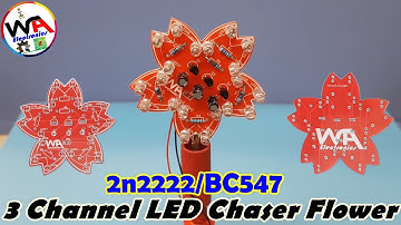 3 Channel Leds Chaser Circuit Using 2n2222 Transistor | Flower Shape Electronics Project