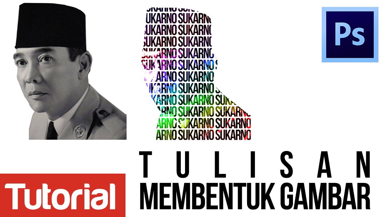 Cara Membuat Tulisan  Teks Menjadi Foto  di Adobe Photoshop 