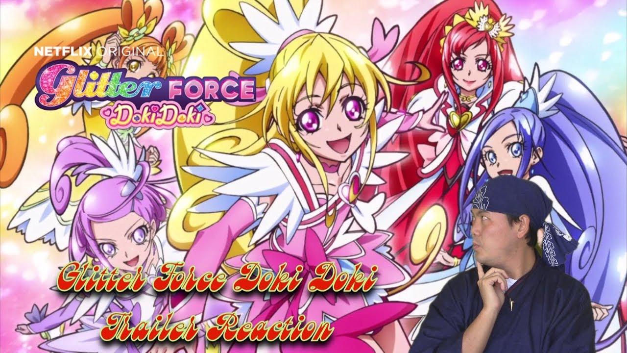 glitter force doki doki trailer reaction youtube