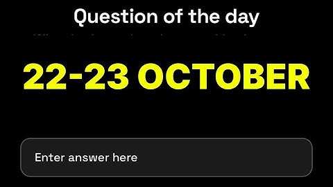 Dropee Question of the day 22 October | Dropee Question of the day Today | #dropee |