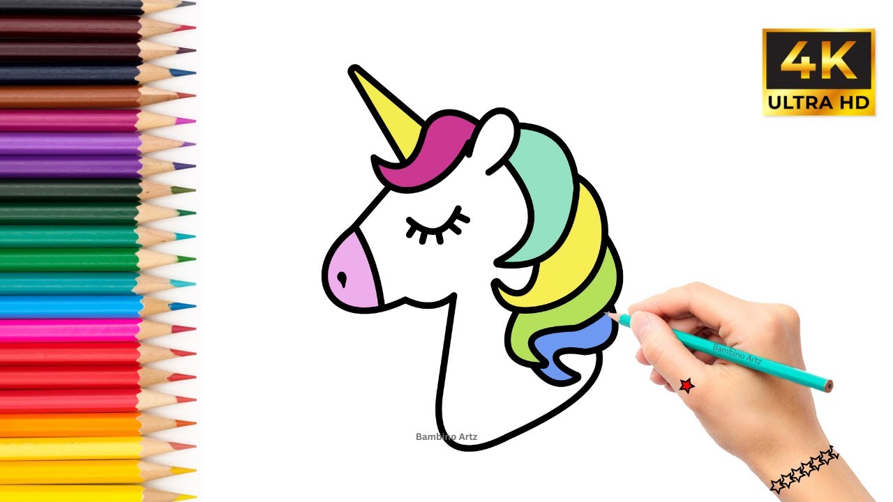 How to Draw a Cute Unicorn (Easy Step by Step drawing tutorial ...