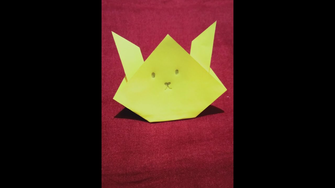  Kerajinan  kepala kucing dari  kertas origami YouTube
