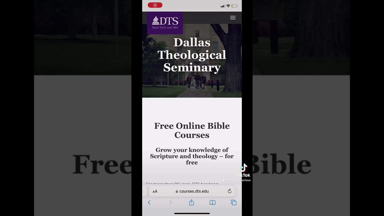 Free Seminary Courses 