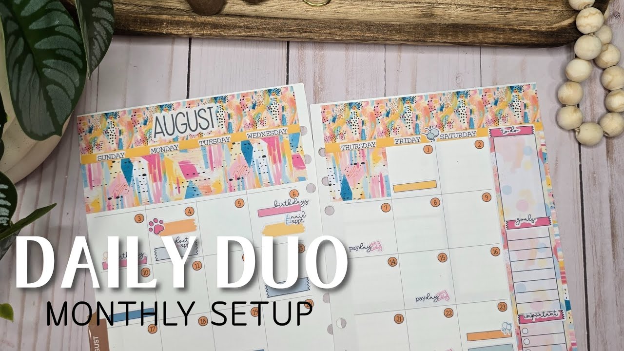 Daily Duo | Plan With Me | Erin Condren | Monthly Set Up | PWM - YouTube