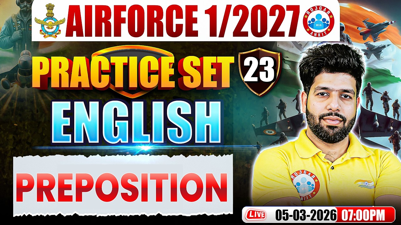 Airforce English X and Y Group Classes | Airforce English Practice Set | English For Airforce 1 2027