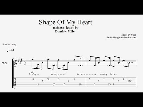 Shape Of My Heart Tab Acoustic Guitar Tab Pdf Guitar Pro Youtube