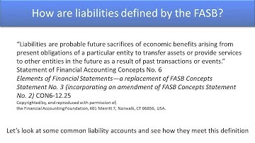 Define Common Liability Accounts - Video Slides 1-2