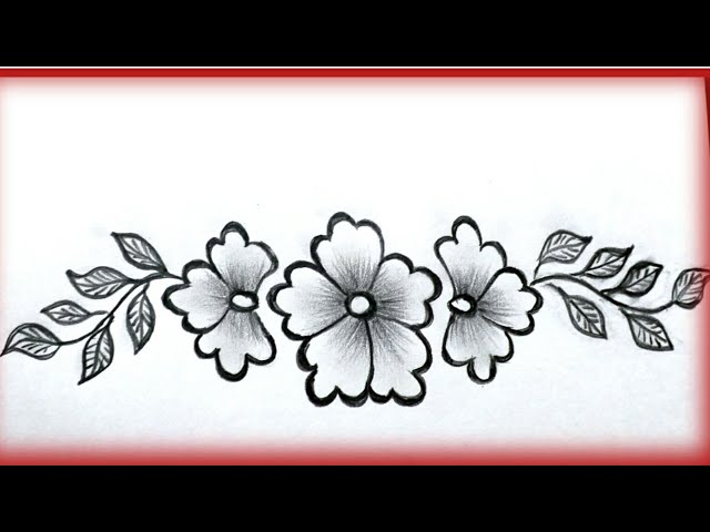 How to Draw a Floral designs drawing | Drawing Flowers easy | Floral design  drawing, Flower drawing, Easy flower drawings