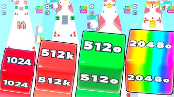 Jelly Run 2048 New Cube 1024 to 8M Max Level Gameplay part 2