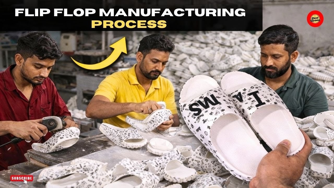 Flip Flop Manufacturing Process Step-by-Step | Factory Tour 