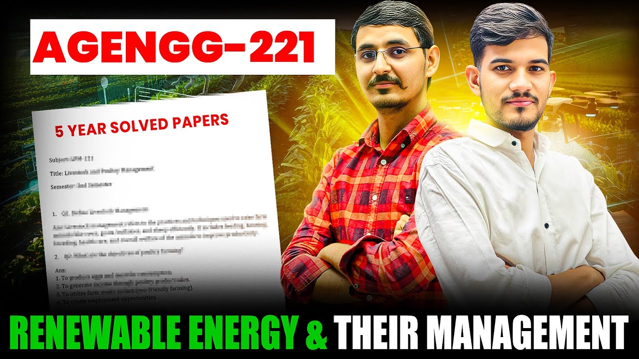 Renewable Energy & Green Technology  old papers solution bsc agriculture classes 