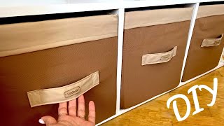 I'll show you how to sew a storage box that can be washed. I sew easily from fabric and cardboard