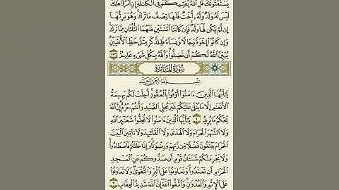 #سورة_النساء - الآية ١٧٦ #سورة_المائدة من الآية١ الى الآية ٢بصوت القارئ ماهر المعيقلي
