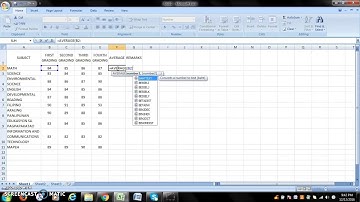 How to make a report card using MS Excel