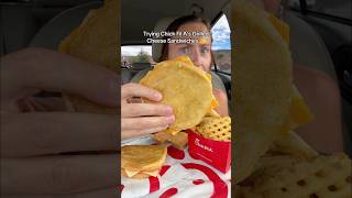 since when has Chick Fil A had grilled cheese sandwiches 🧀 #chickfila #cheese #fastfood #foodreview
