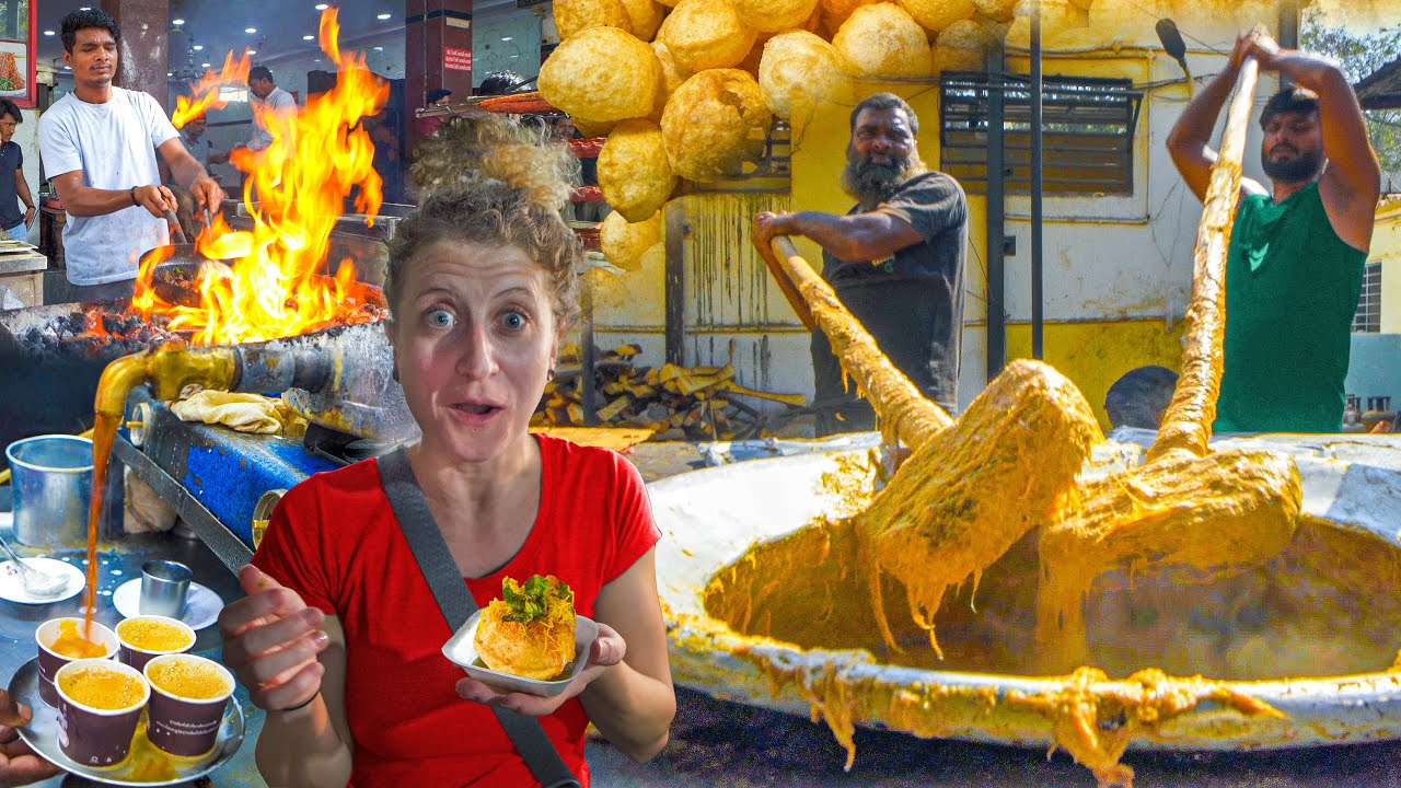 INDIAN Street Food in Hyderabad, India - Irani Chai, Haleem & Pani Puri + Best Food City in India