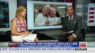 Olympians jeer Russia's anti-gay law