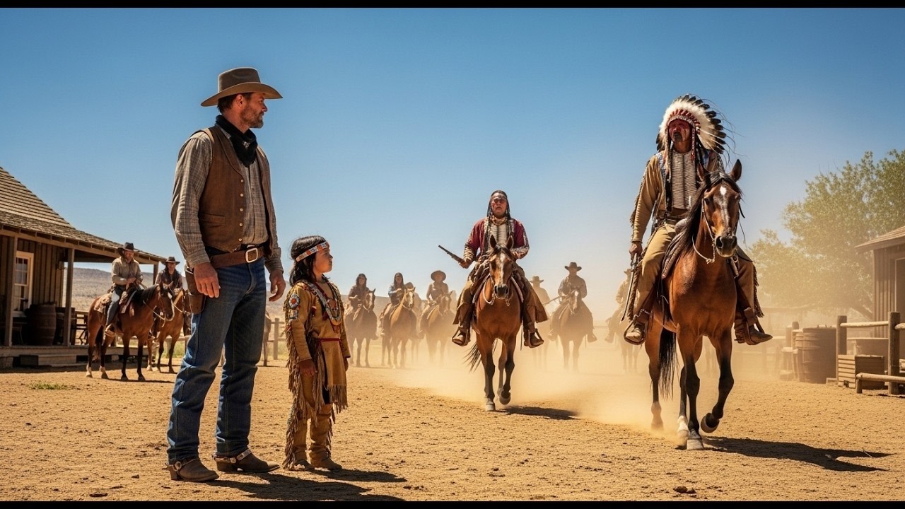 Проводив потерявшегося ребёнка апачей домой — к ЗАКАТУ всадники появились у его РАНЧО