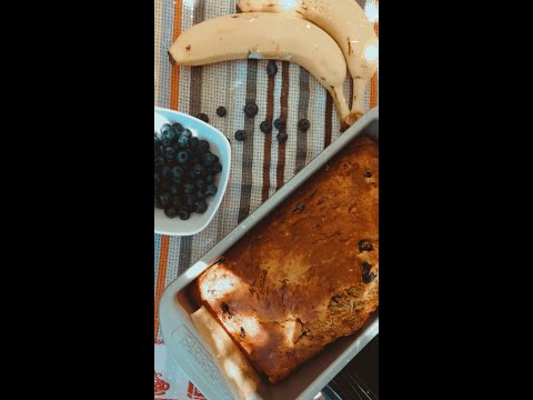 ბანანისა და მოცვის კექსი Healthy blueberry and bunana cake