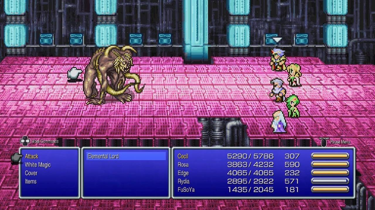 FINAL FANTASY IV Pixel Remaster Elemental Lords Boss Fight