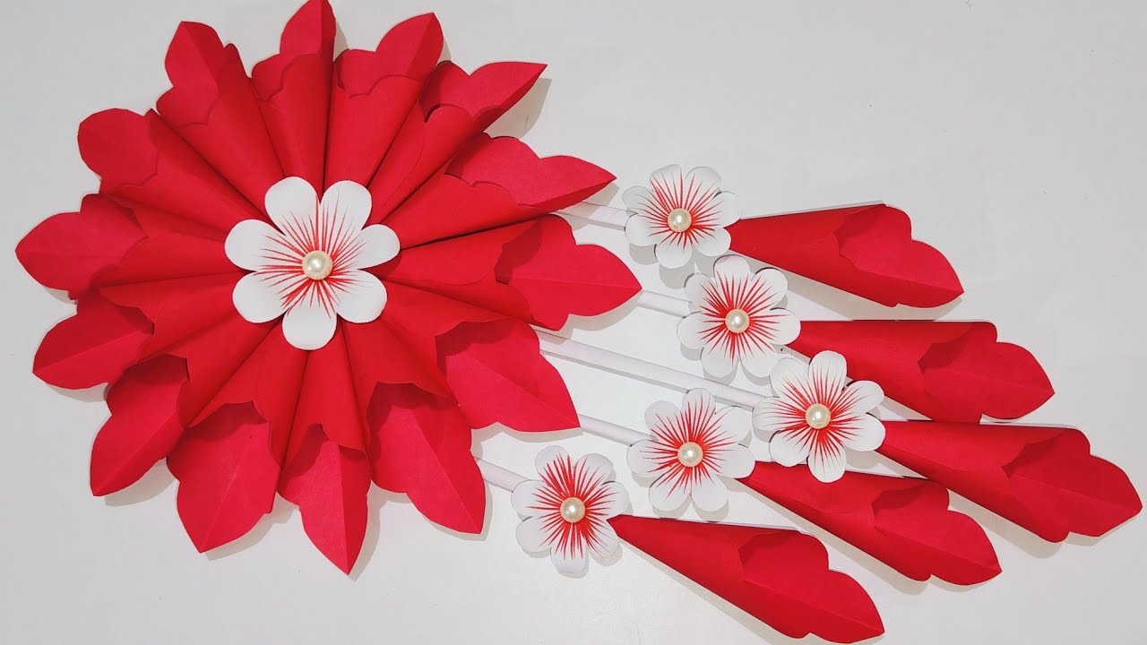 New !! 🌸 Amazing Paper Flower Wall Hanging Ideas | Paper Crafts | Easy & Quick Home Decor Ideas |