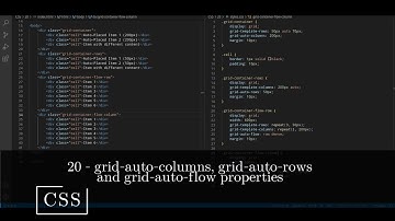 CSS 20 💻 grid-auto-columns, grid-auto-rows and grid-auto-flow properties