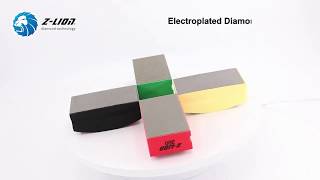 ZL-37CA Electroplated Diamond-shaped Particle Diamond Hand Polishing Pad by ZLION DIAMOND TECHNOLOGY