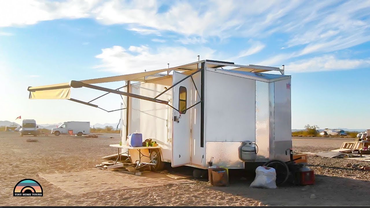 Beautiful DIY Cargo Trailer Tiny House w/ Elevator Bedlift - Handicap Accessible