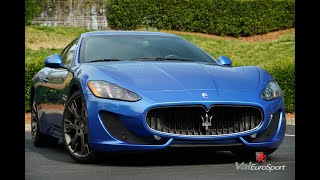 Blu Sofisticato on Bianco Pregiato is a stunning color combination on a Maserati GranTurismo