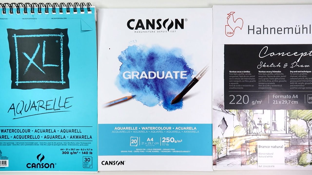 QUAL MELHOR PAPEL? | Graduate, XL Aquarelle e Concept