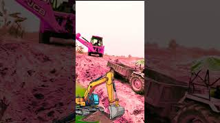 Rad🍒Massive Bucket Pour JCB3DX Filling tractor loading#jcb3dx #ytshorts #shorts#automobile#excavator