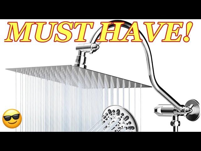 Rainfall Shower Head with Handheld 8'' High Pressure Shower Heads with 11'' Adjustable  Extension Arm 