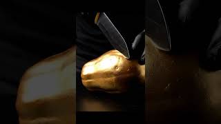 ASMR! cutting a golden papaya #shorts