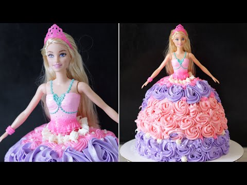 How to Make a Barbie Cake  Doll Cake Tutorial 