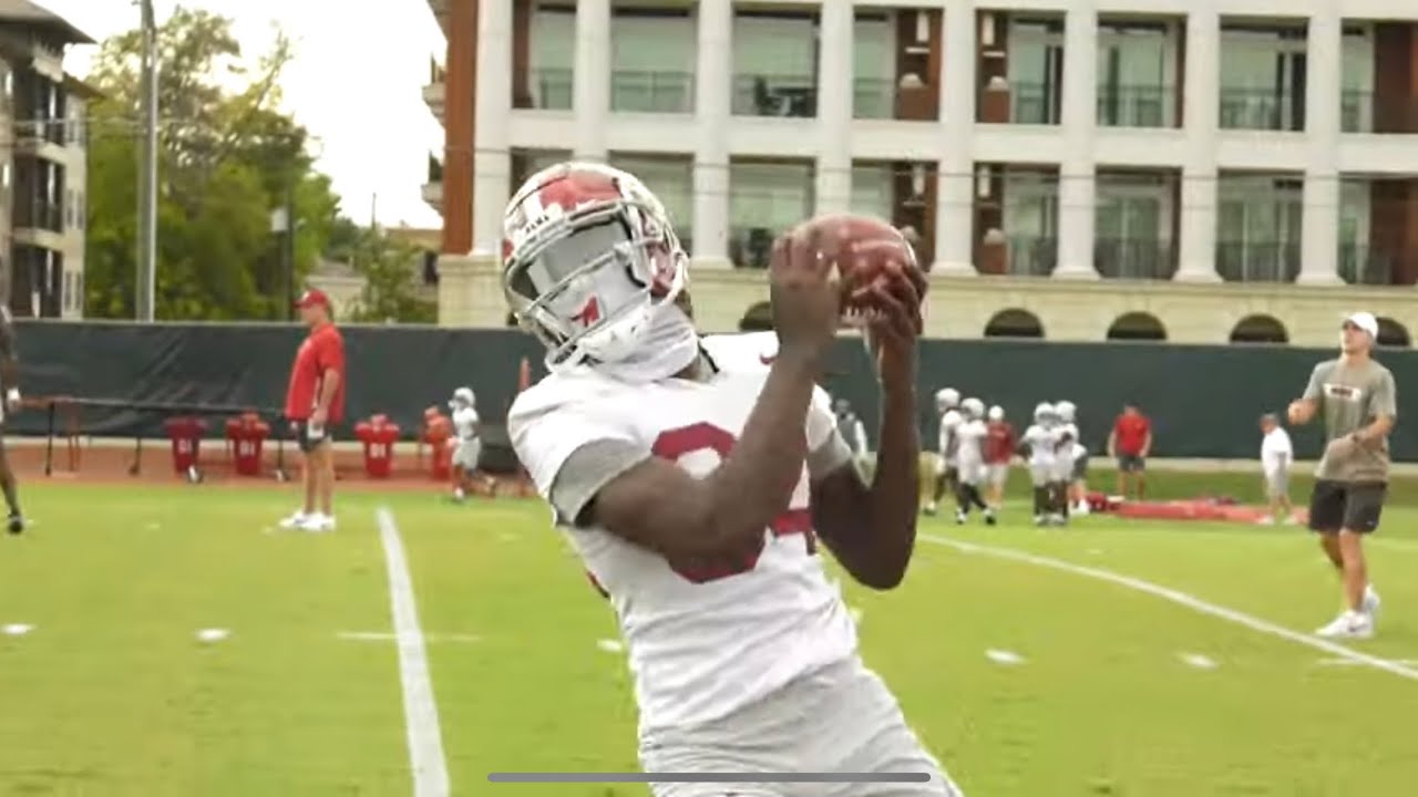 Watch Alabama football practice | Agiye Hall getting reps | SEC News