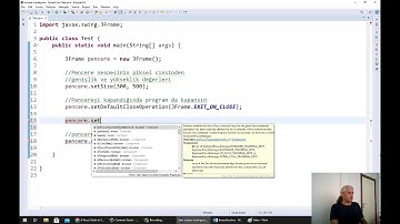 Java Ders 1 - Pencere Yapısı JFrame