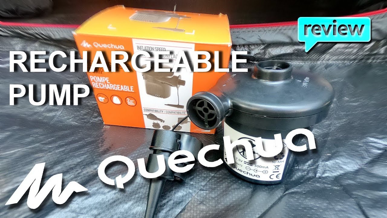 เครื่องสูบลมไฟฟ้าแบบชาร์จไฟได้ Quechua Rechargeable Pump