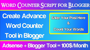 How to Create Advance Word Counter Tool in Blogger | Word Counter Tool Script for Blogger