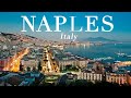 Flying over naples napoli italy 4k u piano music with amazing scenic city view