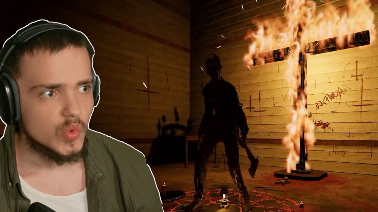 Burning giant crucifix - PhasmoFriday