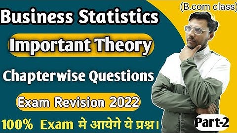 Business Statistics | Important Theory | B.com | @Guidancegurujisbj