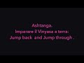 Ashtanga.Imparare il Vinyasa a terra:Jump Back and Jump Through