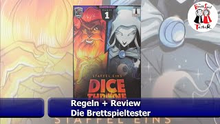 Dice Throne Kampf 1 Barbar vs. Mondelfe - Regeln + Review - Brettspiel - Die Brettspieltester