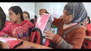 シリア：日本の支援で避難所にプレハブ教室を開校／UNICEF東京事務所