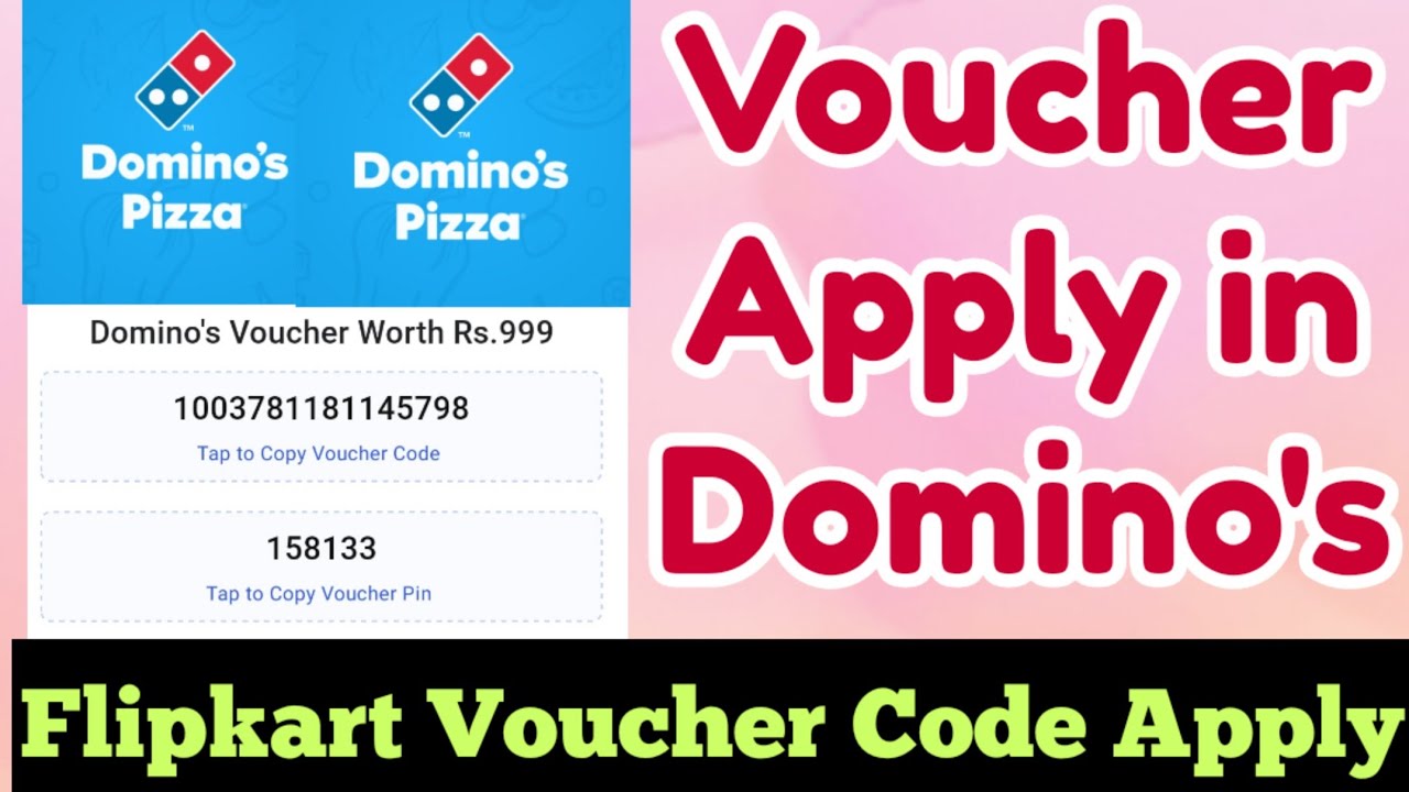 Voucher code apply in Domino's Pizza। Flipkart Domino's voucher Apply